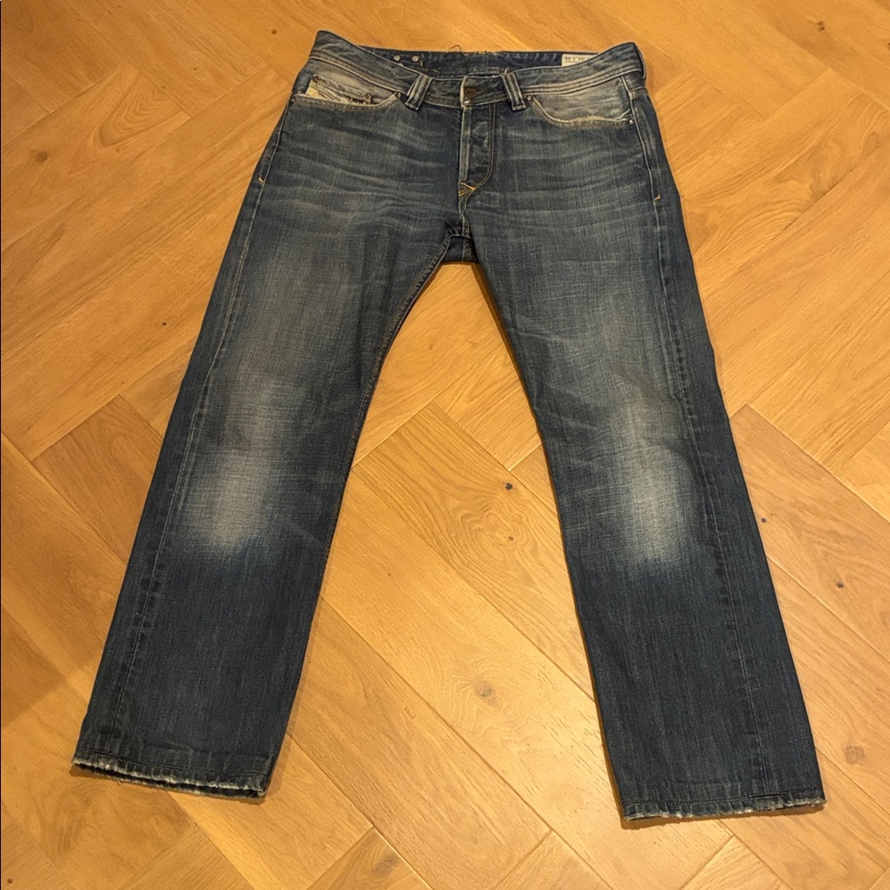 Diesel Men's Straight Blue Jeans